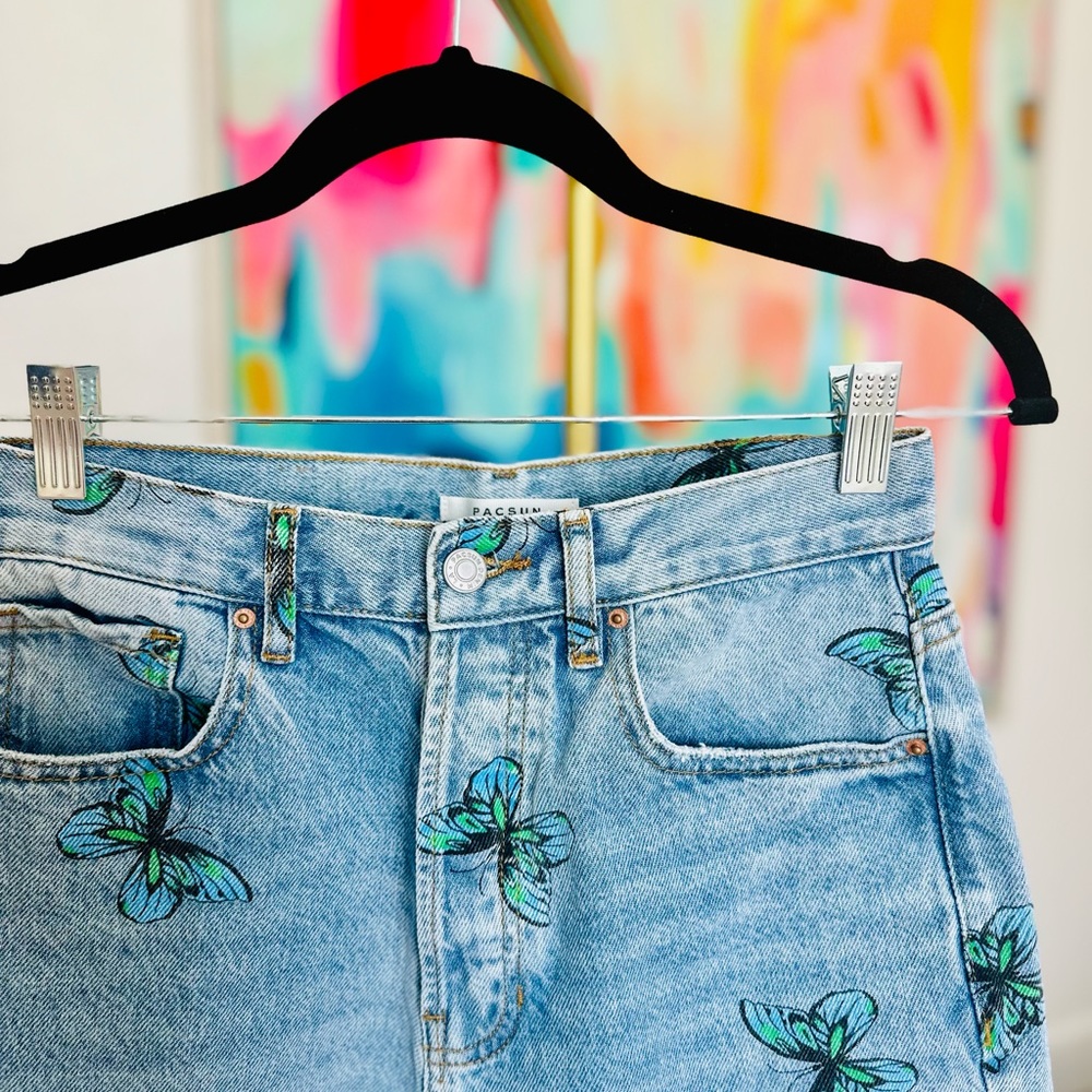 ❇️ SALE ❇️ PacSun Eco Butterfly Print Dad Jean